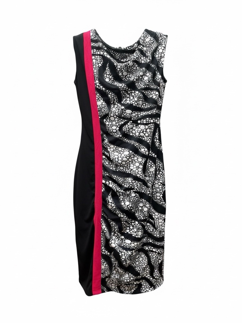 🖤💗 Tango Mango Black White Pink Midi Sheath Dress